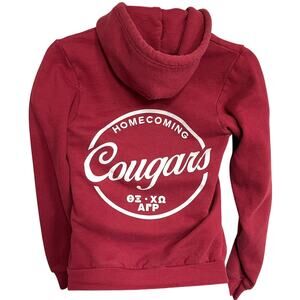 WSU Cougars Women Homecoming 2014 Hoodie XS Red Full Zip WSU